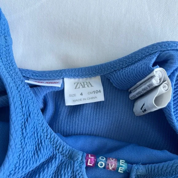 Zara Kids Blue One Piece Swimsuit - Picture 3 of 4